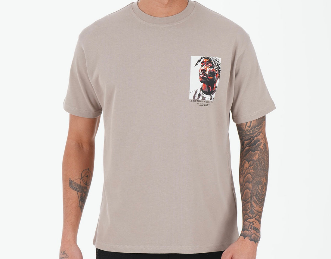 T-shirt « Shakur Légende » grey