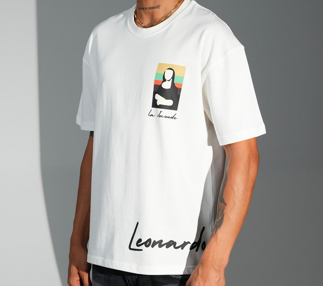 T-shirt Léonard de Vinci Blanc
