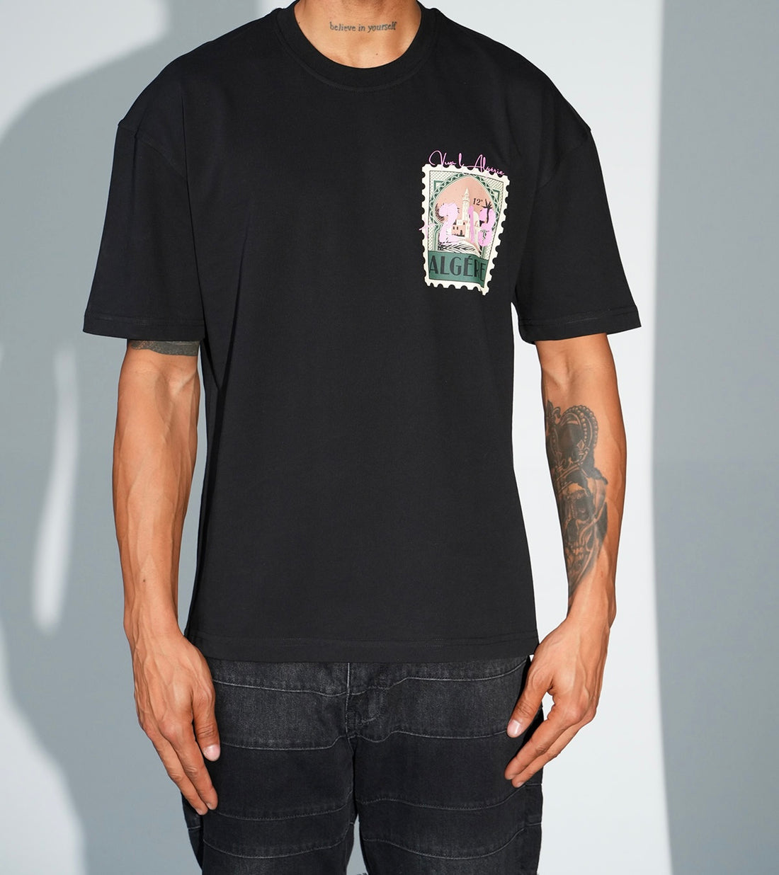 T-shirt 213 Algérie Noir