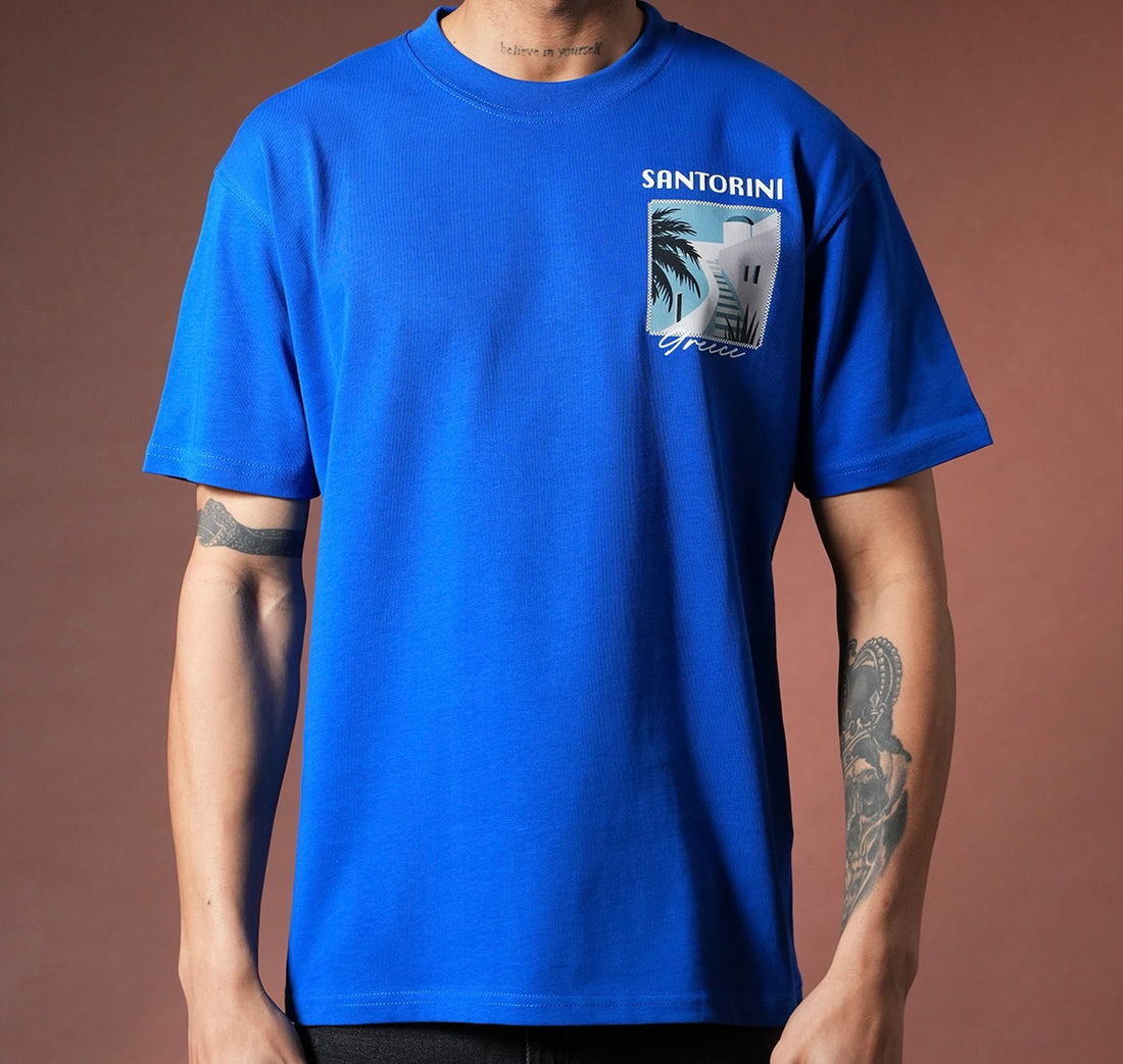 T-Shirt Santorin Bleu