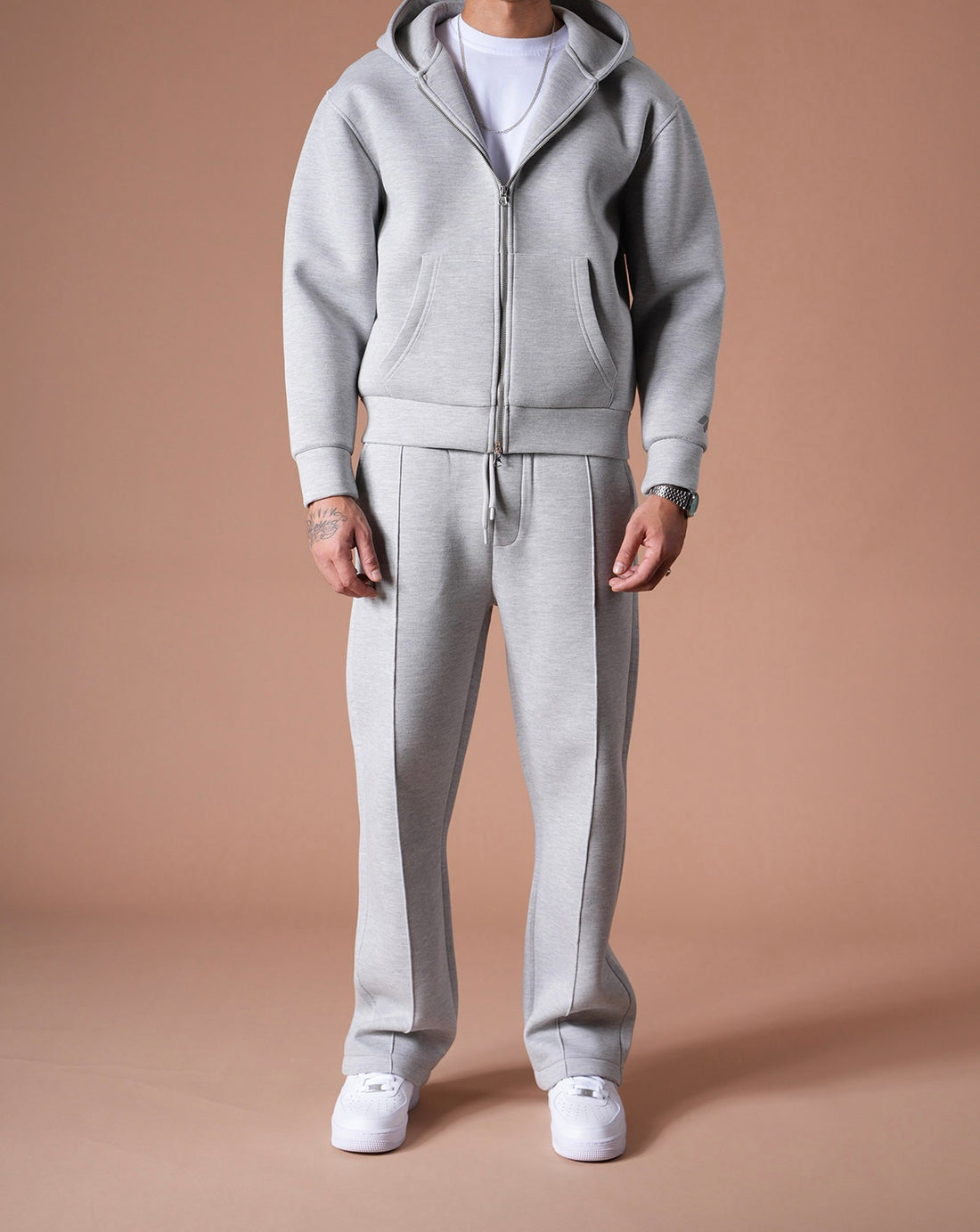 Ensemble Casual Gris Zip