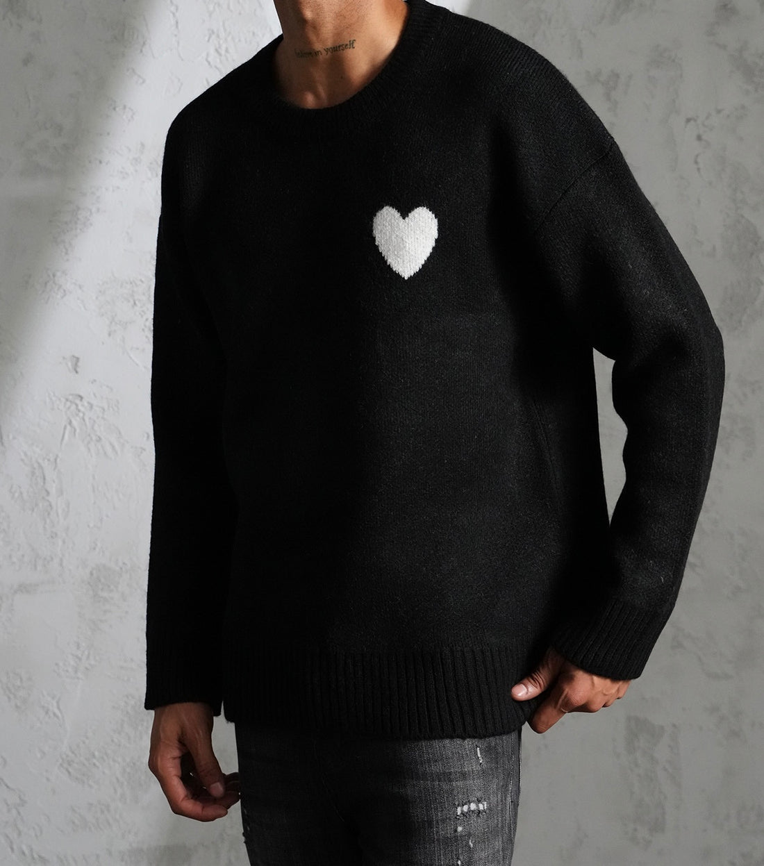 Pull-over Cœur Noir