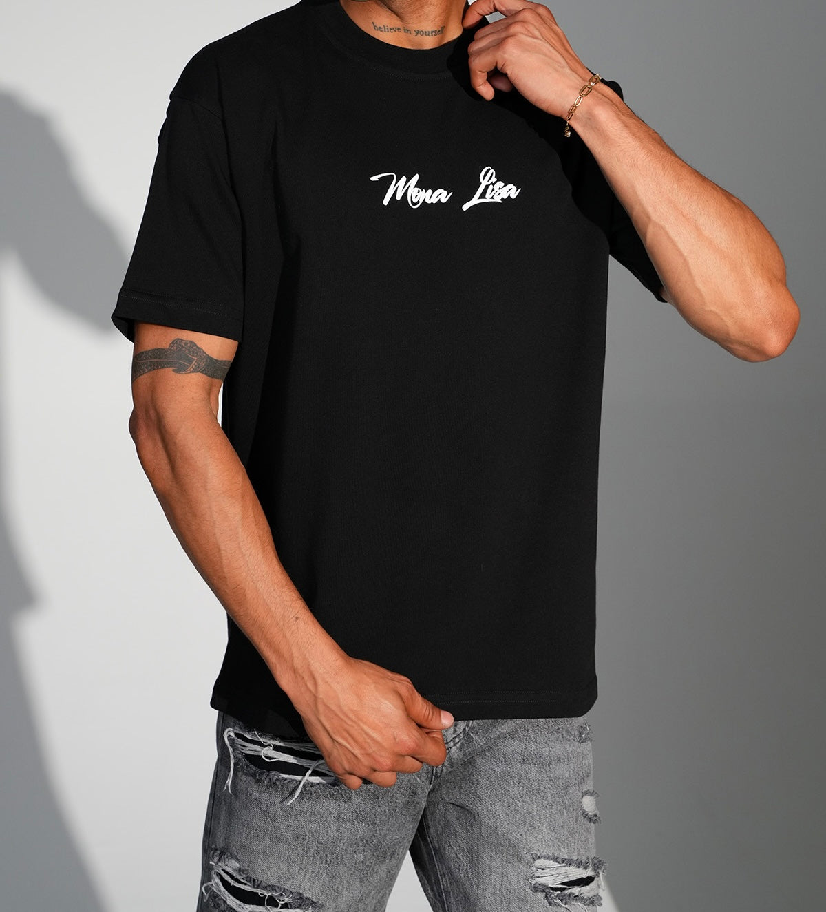 T-shirt Mona Lisa Noir