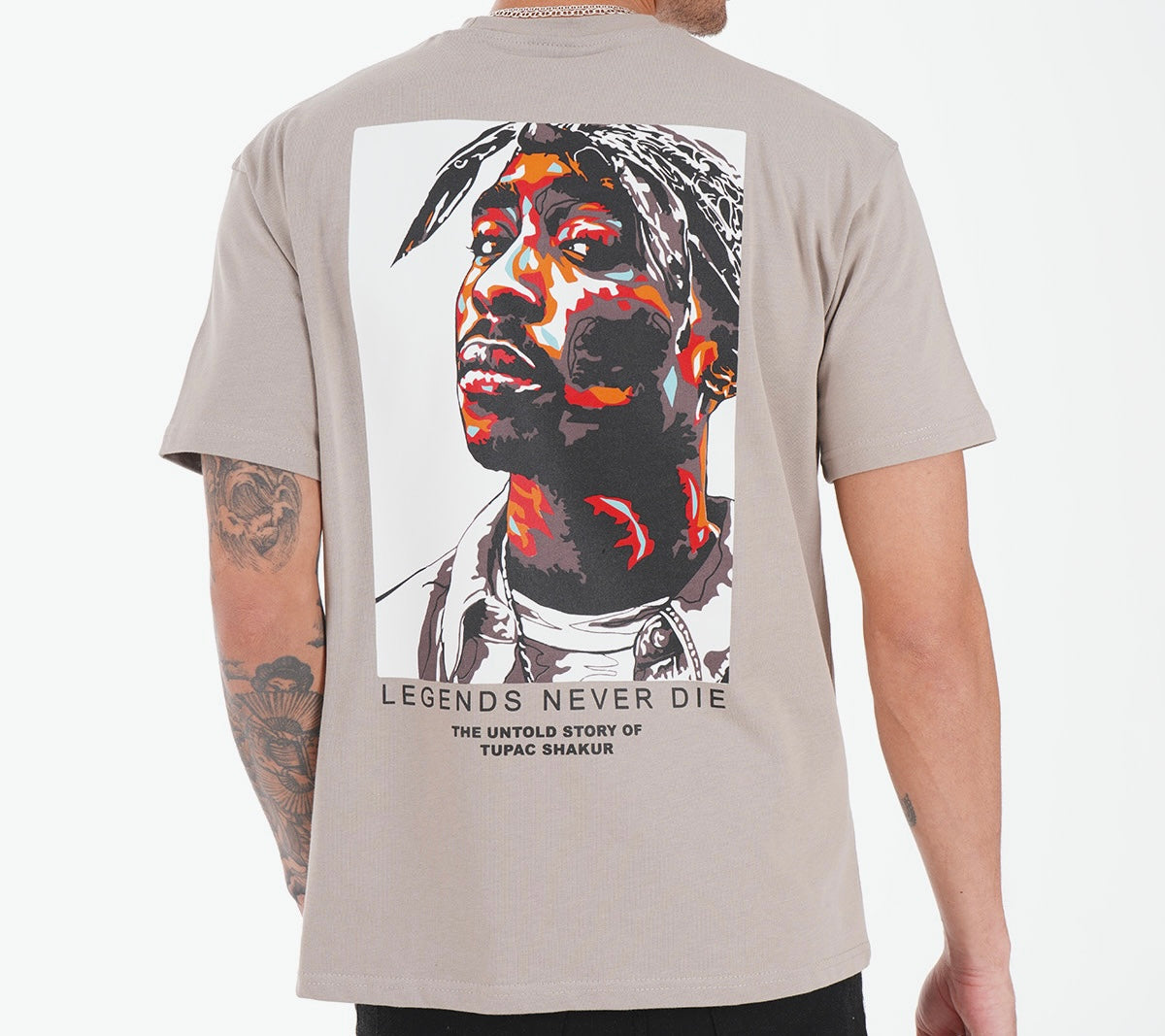T-shirt « Shakur Légende » grey