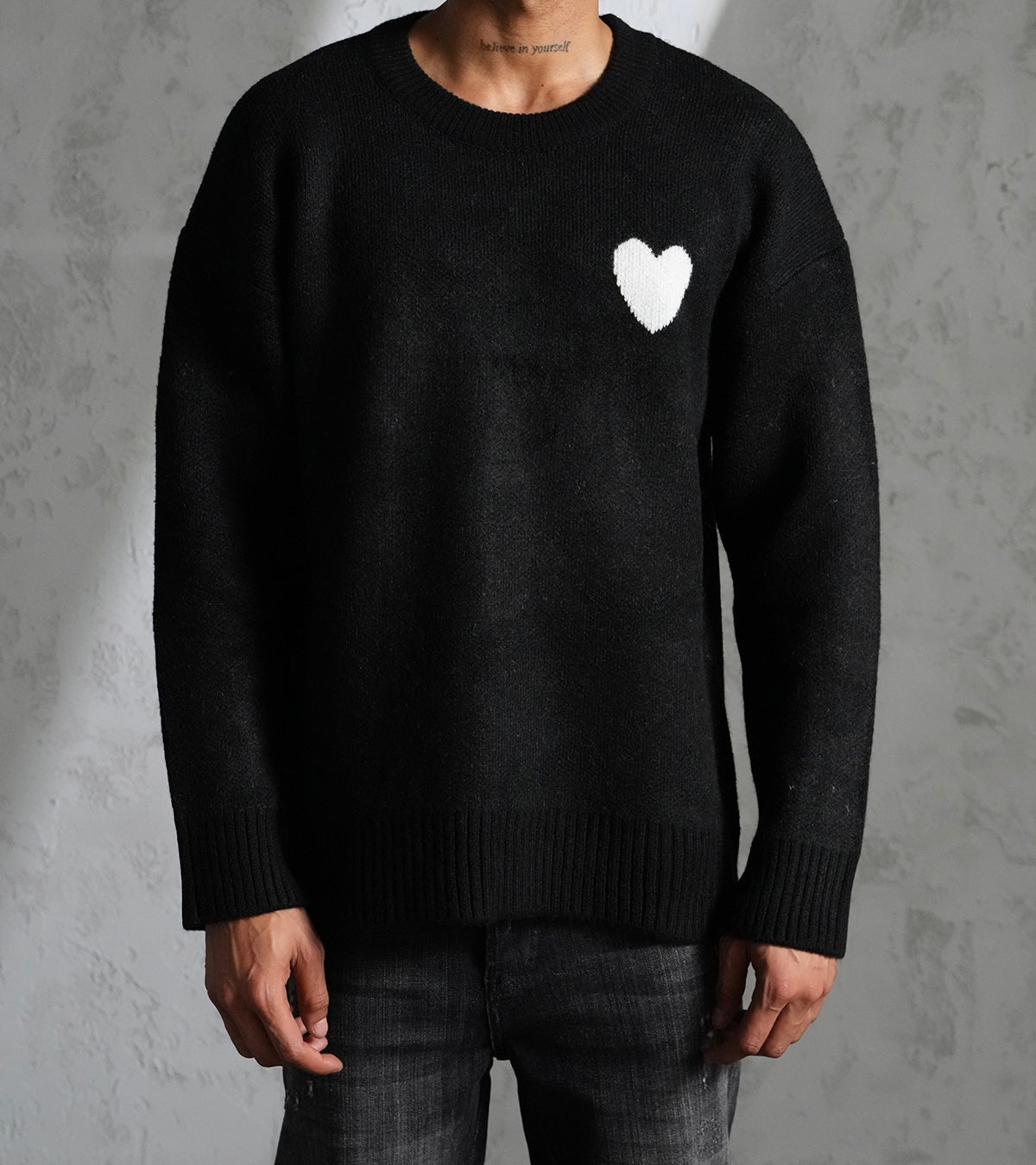 Pull-over Cœur Noir