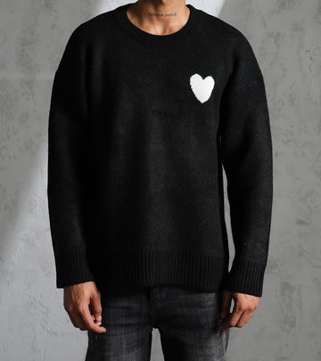 Pull-over Cœur Noir