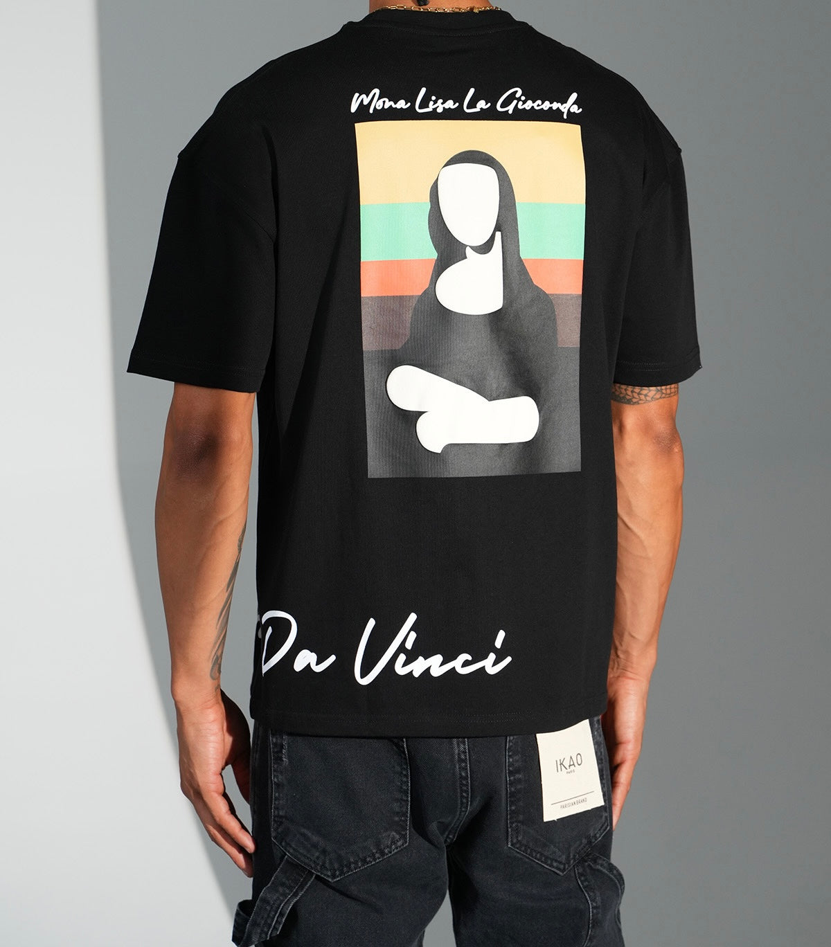 T-shirt Léonard de Vinci Noir