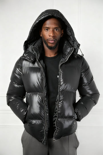 Doudoune Noire “Nova Glacier” – Ultra Chaude & Haute Brillance