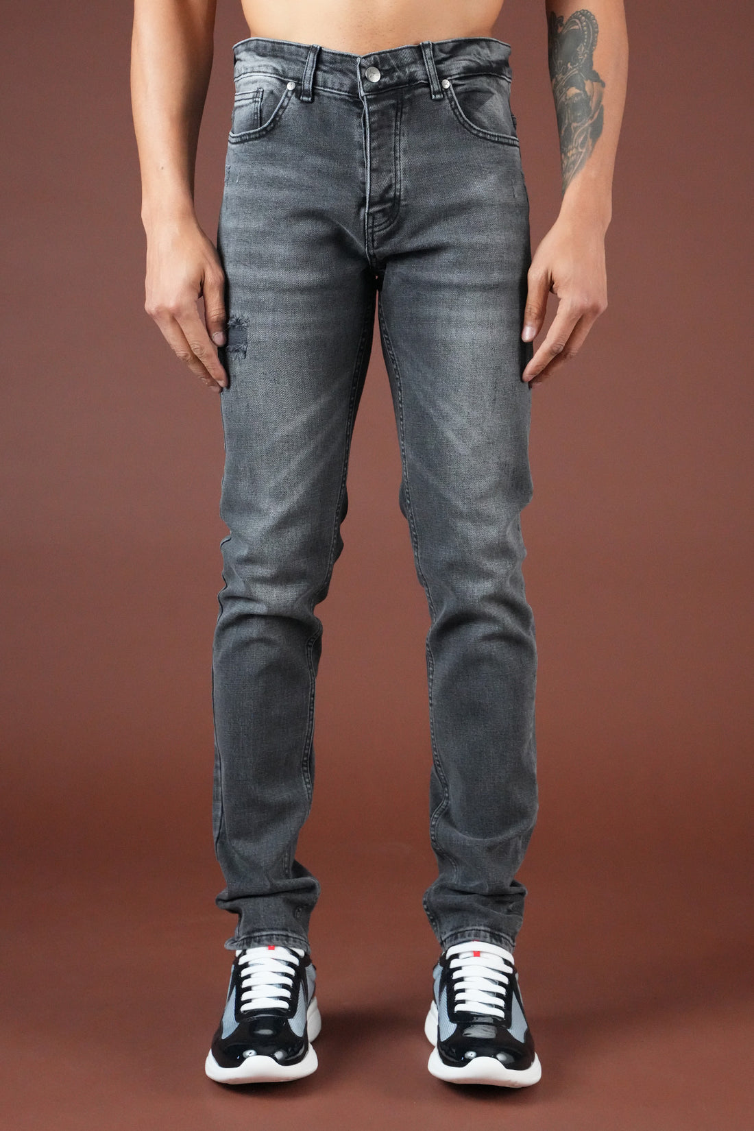 Jeans FAMR Gris