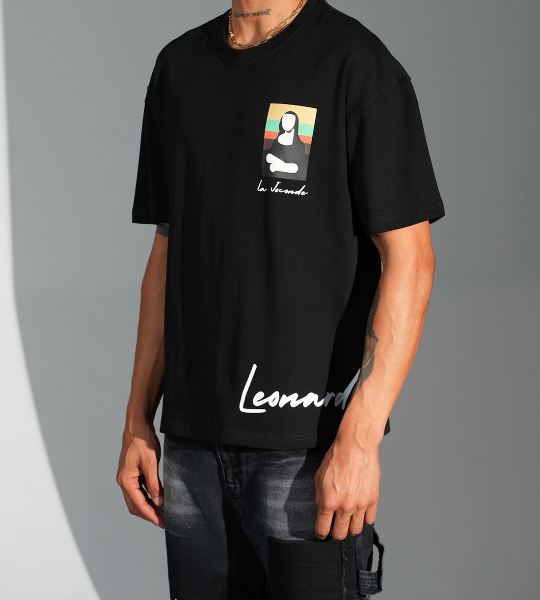 T-shirt Léonard de Vinci Noir