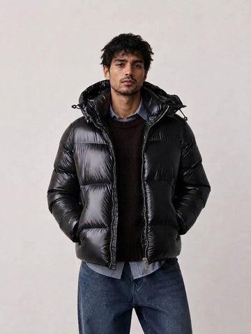 Doudoune Noire “Nova Glacier” – Ultra Chaude & Haute Brillance