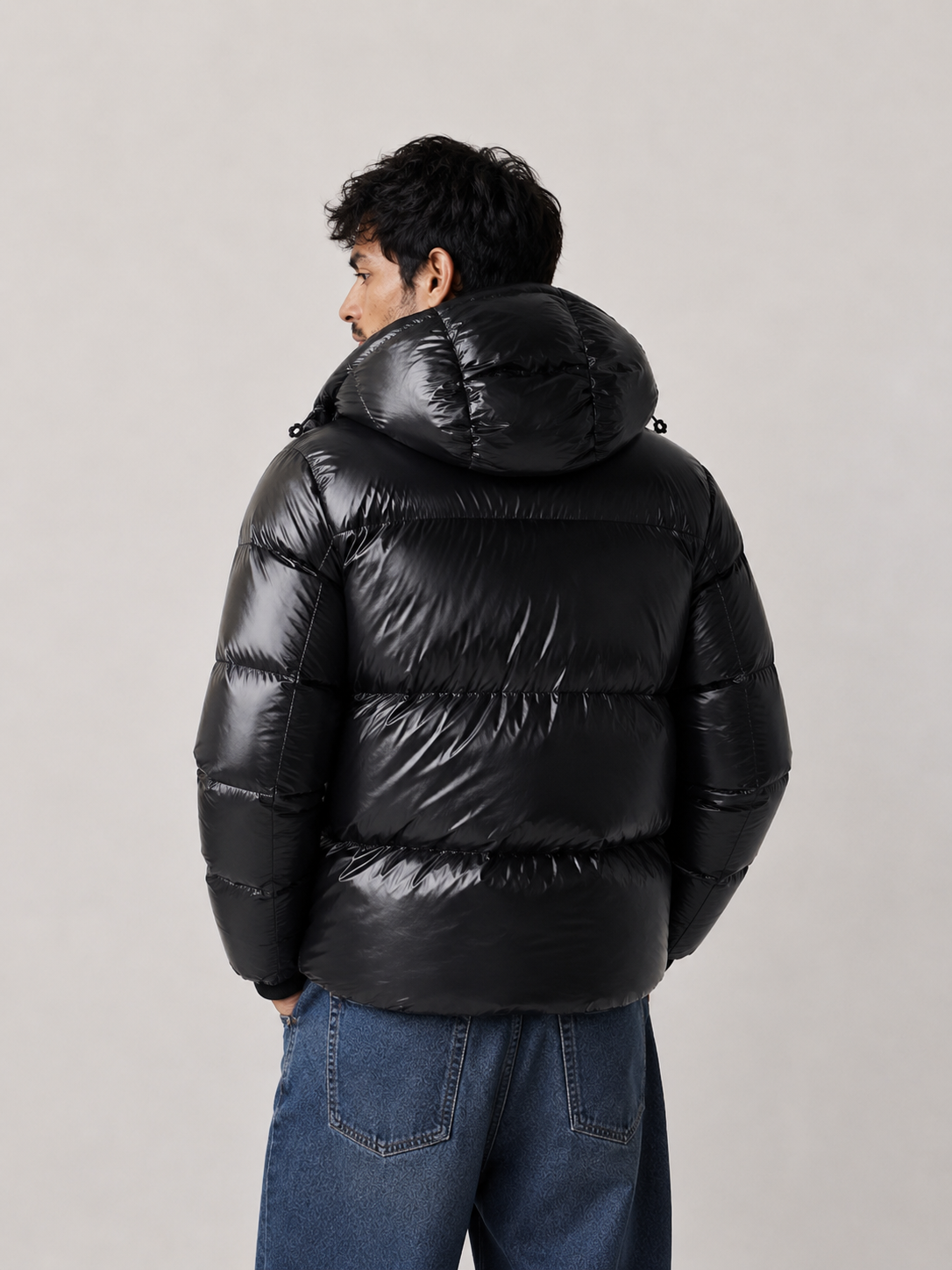 Doudoune Noire “Nova Glacier” – Ultra Chaude & Haute Brillance